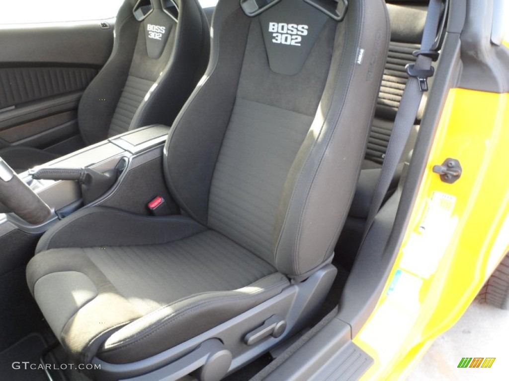 Charcoal Black/Recaro Sport Seats Interior 2013 Ford Mustang Boss 302 Photo #64652176