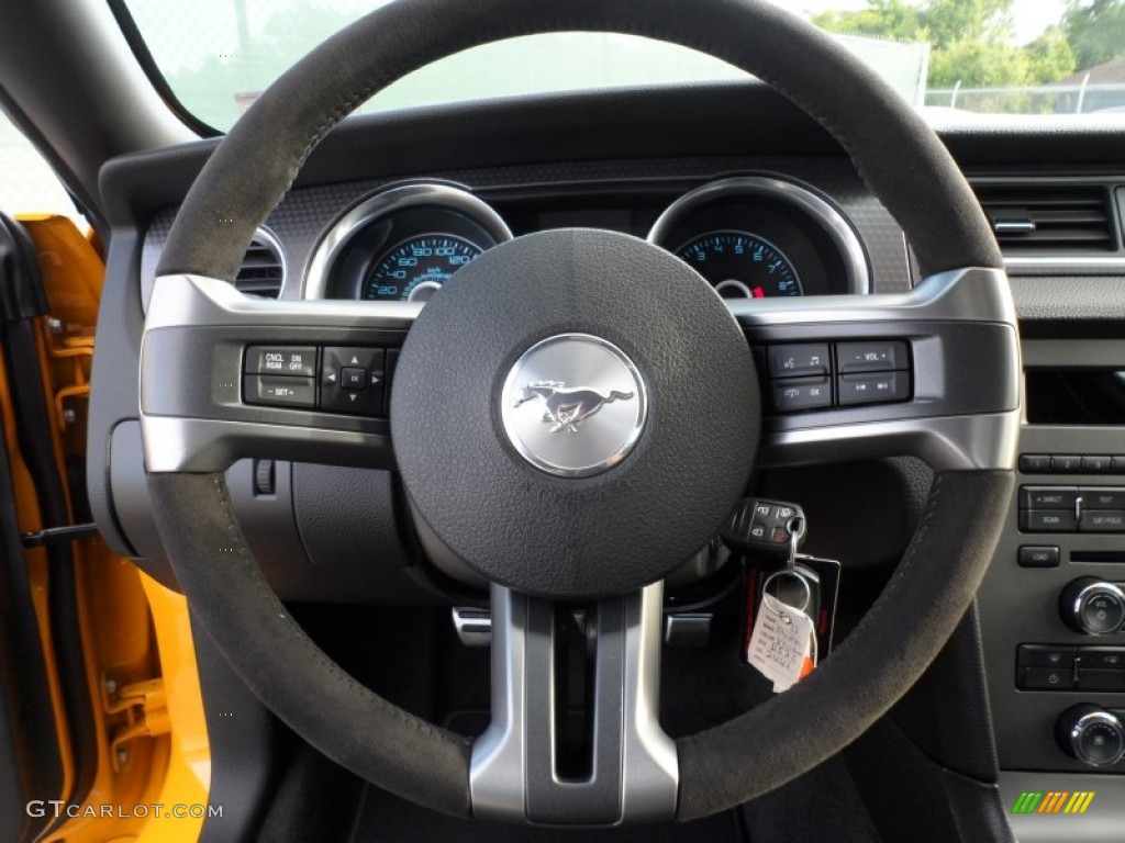 2013 Ford Mustang Boss 302 Charcoal Black/Recaro Sport Seats Steering Wheel Photo #64652253