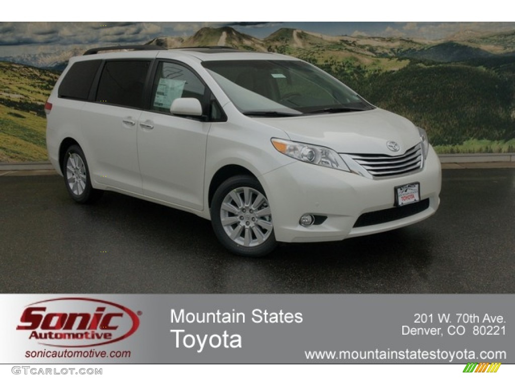 2012 Sienna Limited AWD - Blizzard White Pearl / Bisque photo #1