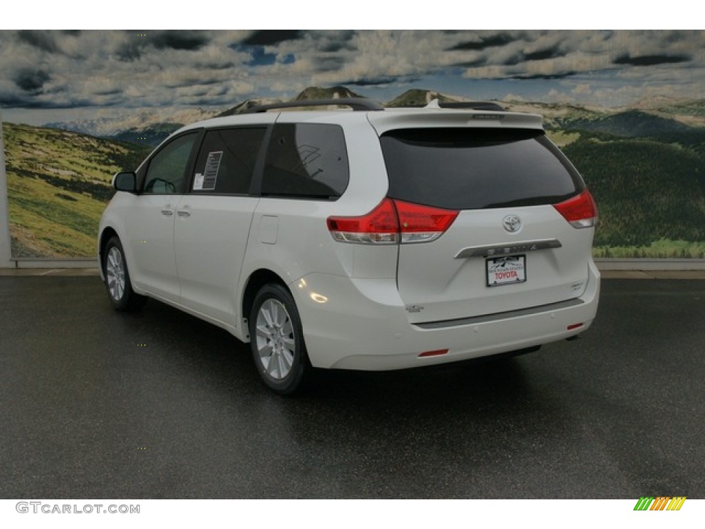 2012 Sienna Limited AWD - Blizzard White Pearl / Bisque photo #2