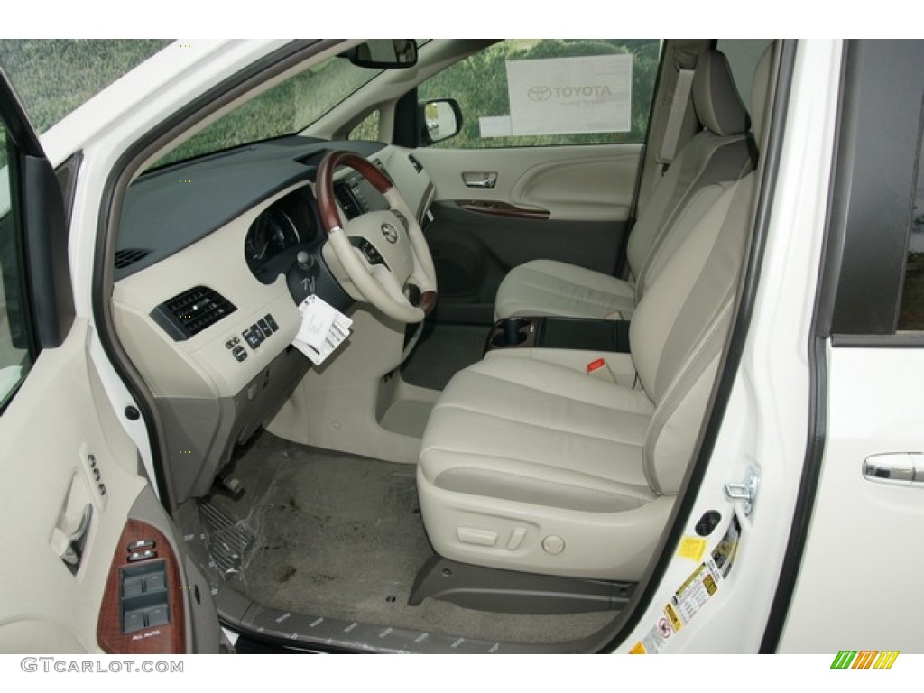 2012 Sienna Limited AWD - Blizzard White Pearl / Bisque photo #3