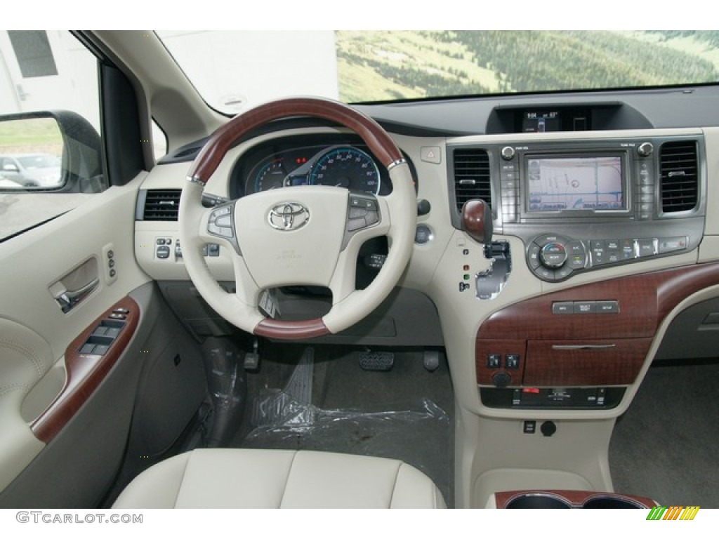 2012 Sienna Limited AWD - Blizzard White Pearl / Bisque photo #11