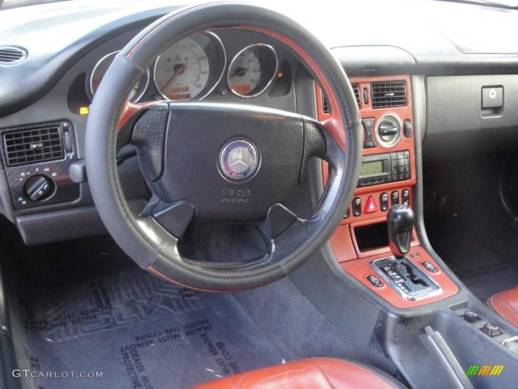 Copper/Charcoal Interior 2000 Mercedes-Benz SLK 230 Kompressor Roadster Photo #64656304