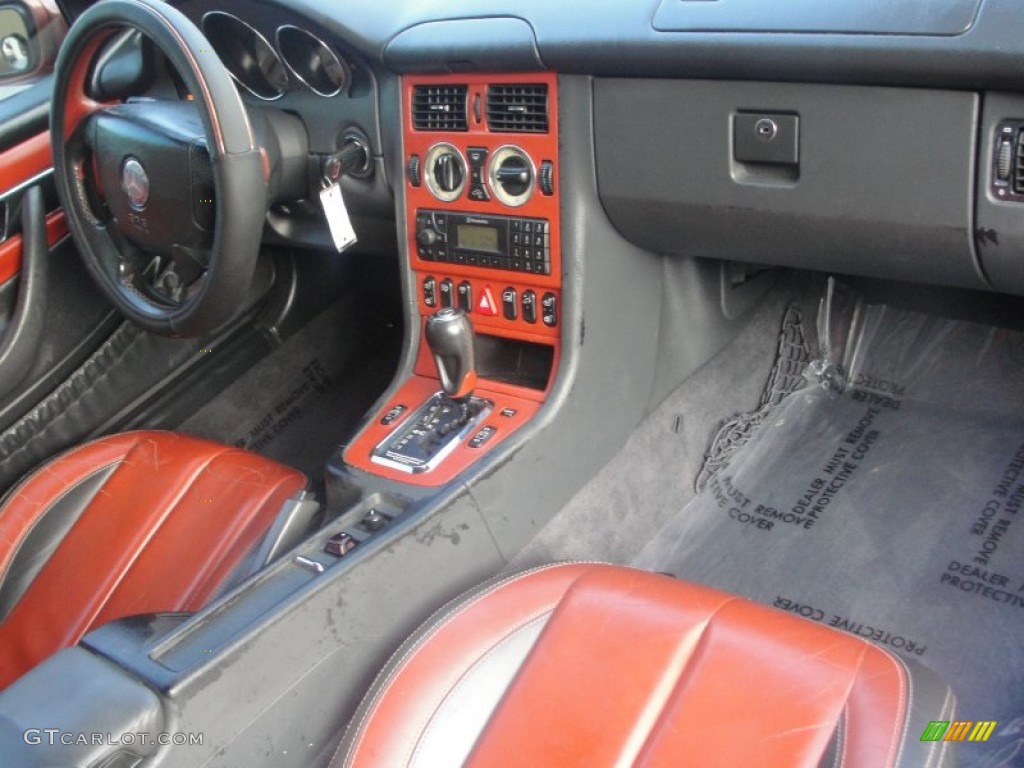 Copper/Charcoal Interior 2000 Mercedes-Benz SLK 230 Kompressor Roadster Photo #64656312