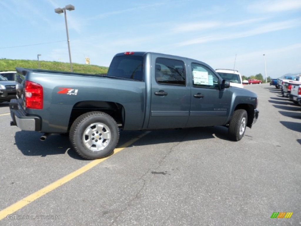 2012 Silverado 1500 LT Crew Cab 4x4 - Blue Granite Metallic / Ebony photo #2