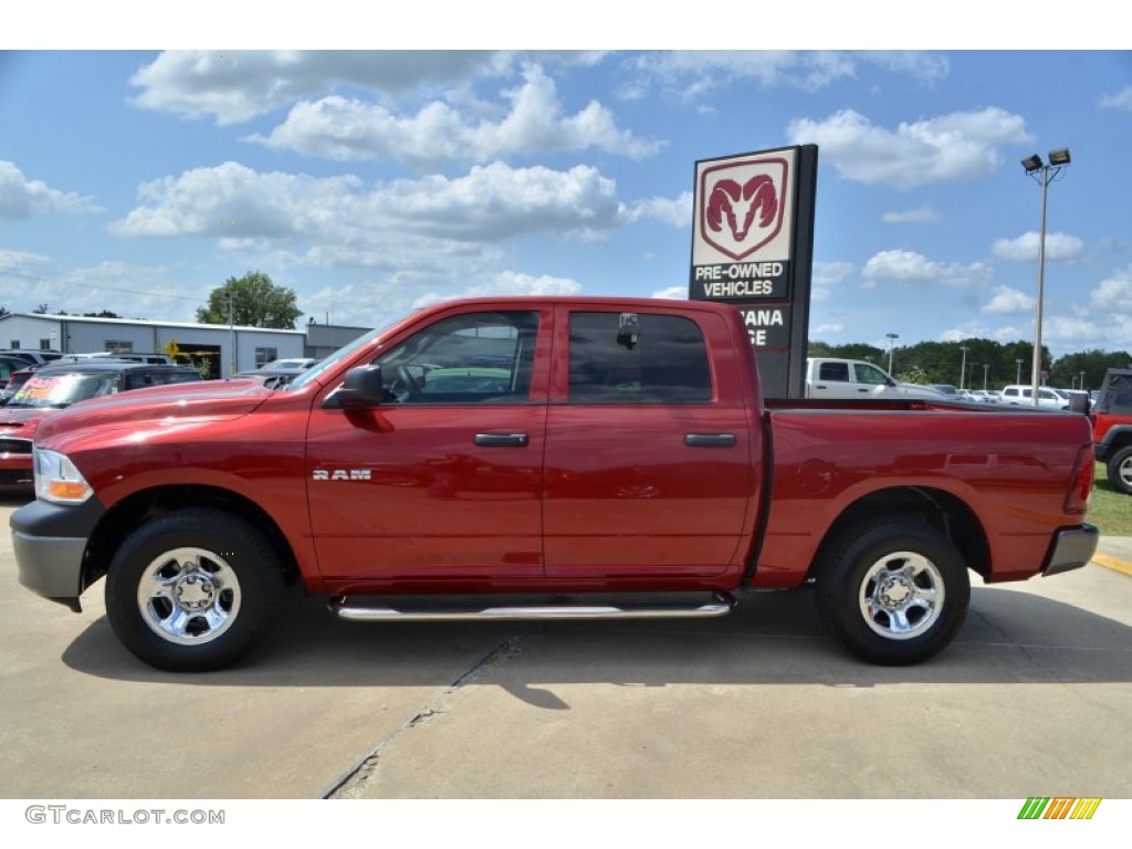 2009 Ram 1500 SLT Crew Cab 4x4 - Inferno Red Crystal Pearl / Dark Slate/Medium Graystone photo #2