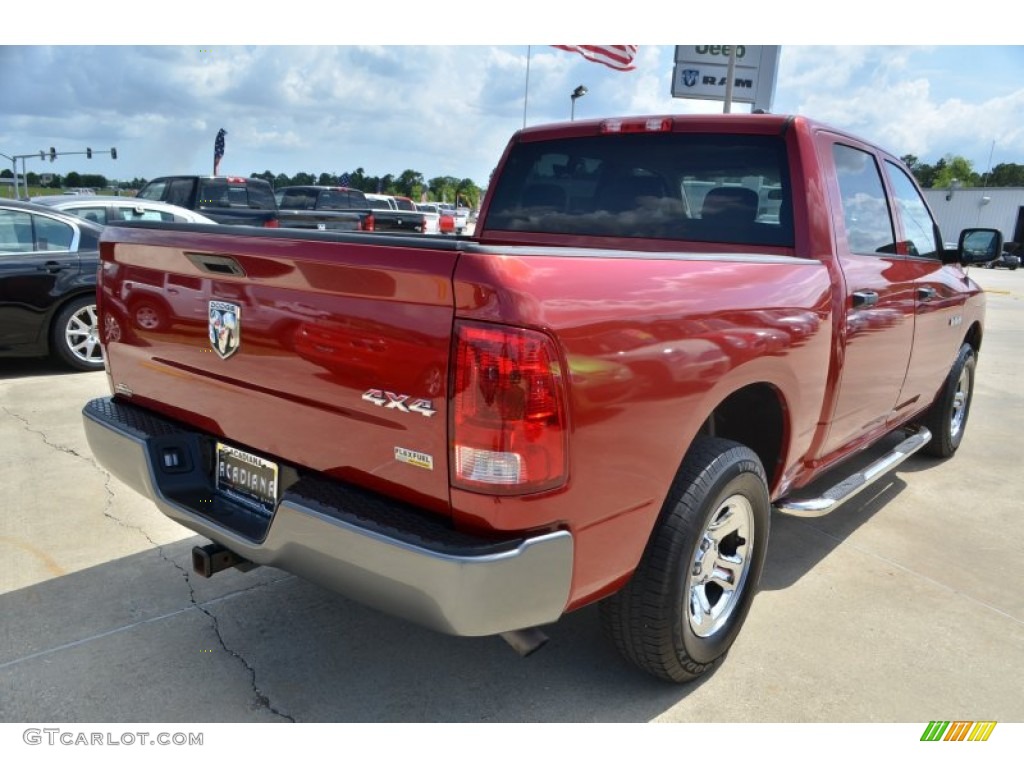 2009 Ram 1500 SLT Crew Cab 4x4 - Inferno Red Crystal Pearl / Dark Slate/Medium Graystone photo #7