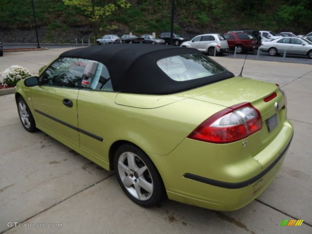 2004 9-3 Arc Convertible - Lime Yellow Metallic / Slate Gray photo #2