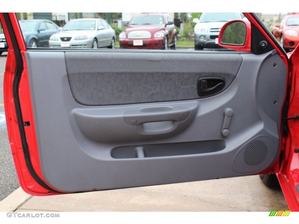 2005 Accent GLS Coupe - Retro Red / Gray photo #9