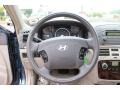 Gray 2007 Hyundai Sonata Limited V6 Steering Wheel