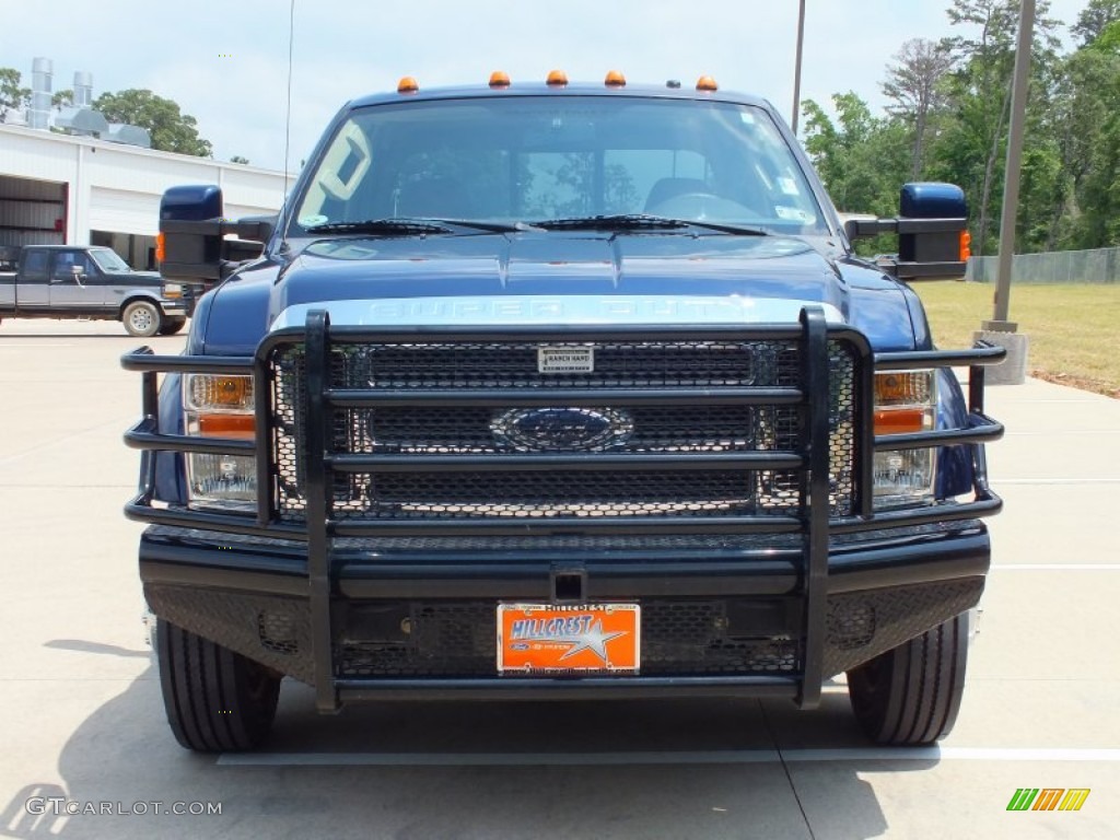 2008 F450 Super Duty King Ranch Crew Cab 4x4 Dually - Dark Blue Pearl Metallic / Chaparral Leather photo #10