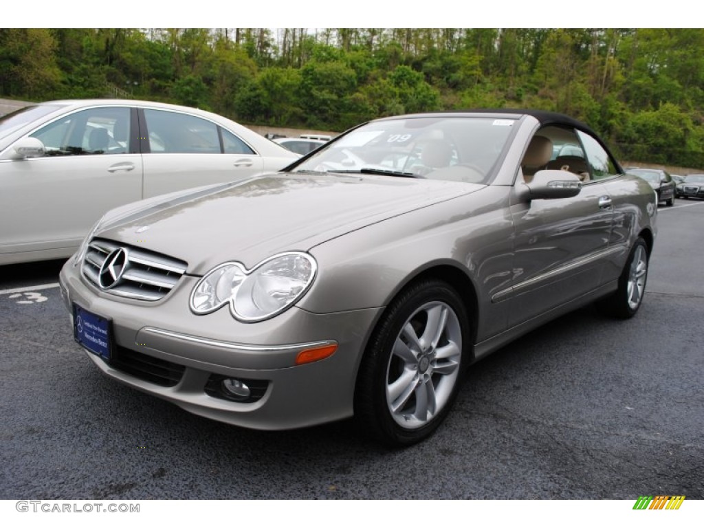 Pewter Metallic 2009 Mercedes-Benz CLK 350 Cabriolet Exterior Photo #64669209