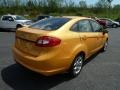 2011 Yellow Blaze Metallic Tri-Coat Ford Fiesta SEL Sedan  photo #2