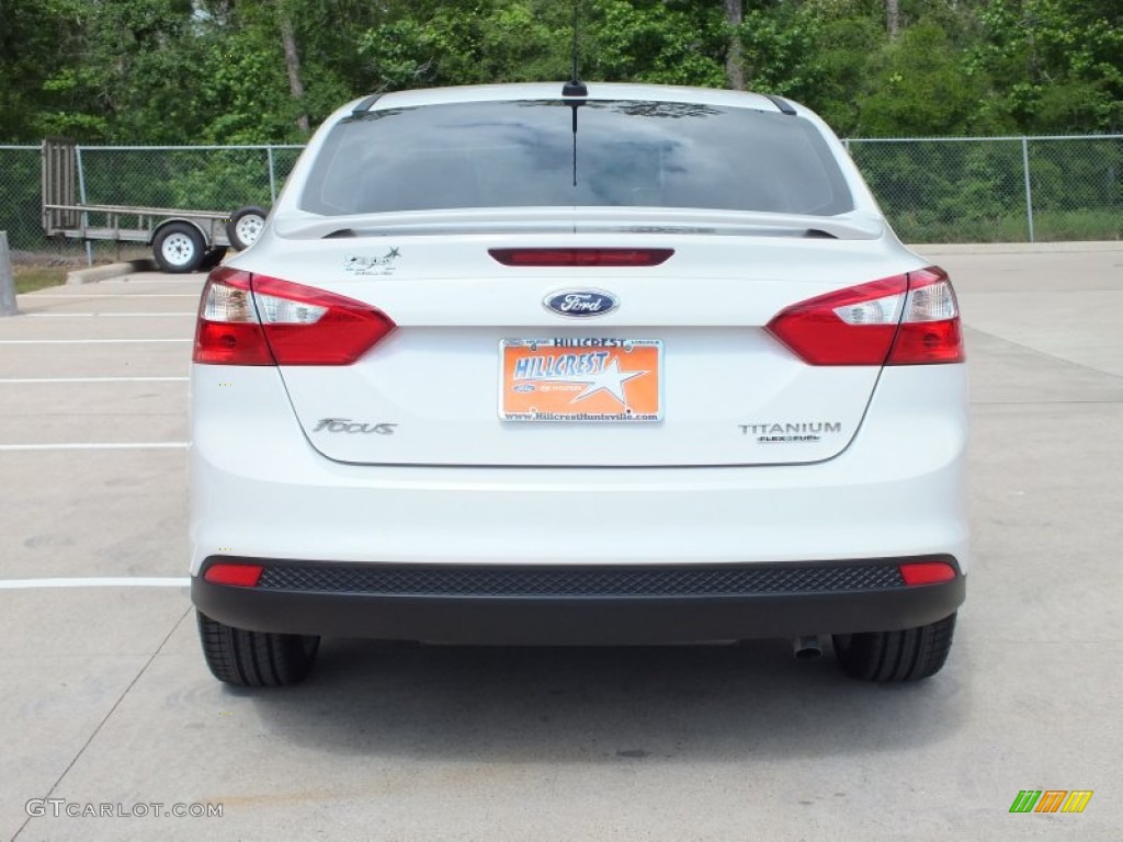 2012 Focus Titanium Sedan - White Platinum Tricoat Metallic / Charcoal Black photo #6