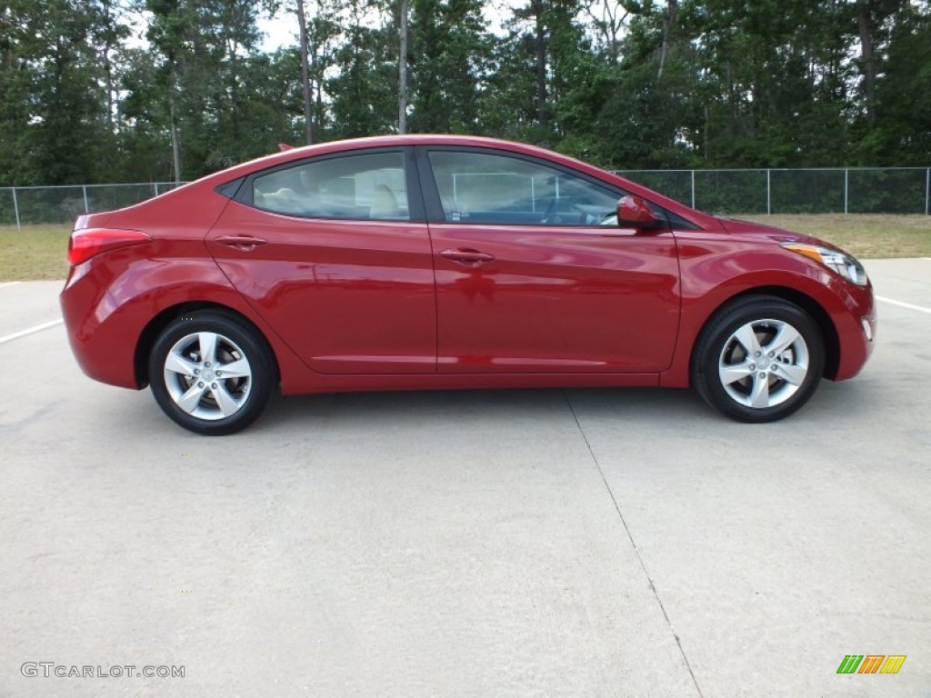 2013 Elantra GLS - Red Allure / Beige photo #2