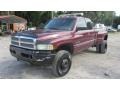 2002 Dark Garnet Red Pearlcoat Dodge Ram 3500 SLT Quad Cab 4x4 Dually  photo #6