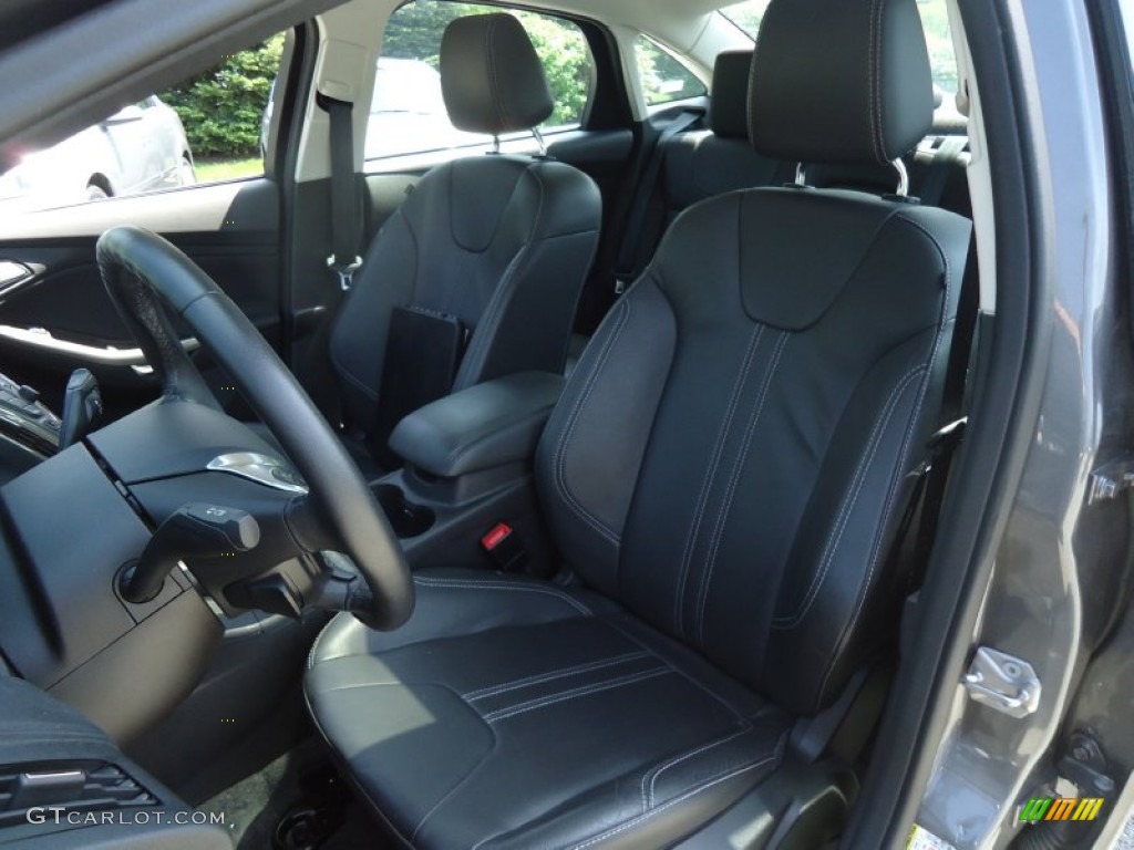 2012 Focus SEL Sedan - Sterling Grey Metallic / Charcoal Black Leather photo #13