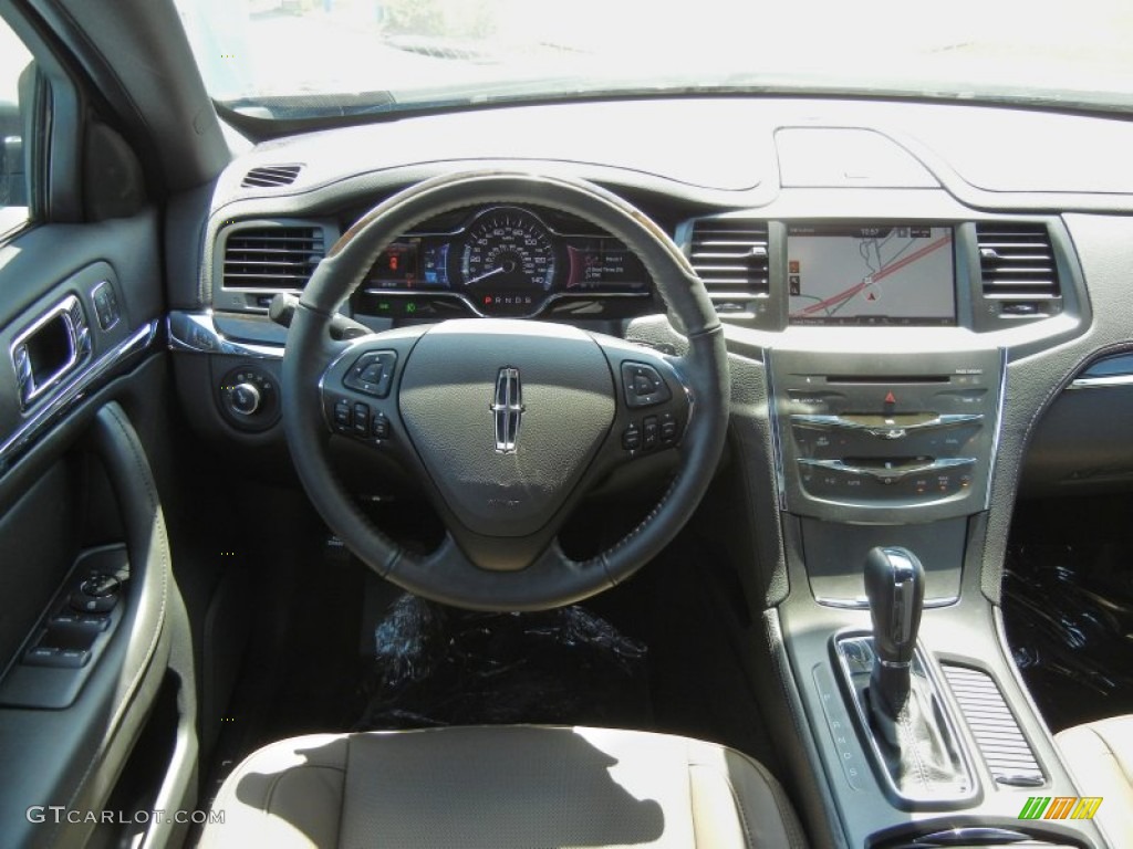 2013 Lincoln MKS FWD Hazelnut Dashboard Photo #64675085