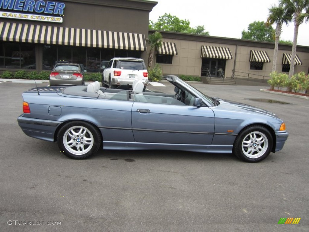 1999 3 Series 323i Convertible - Steel Blue Metallic / Grey photo #7