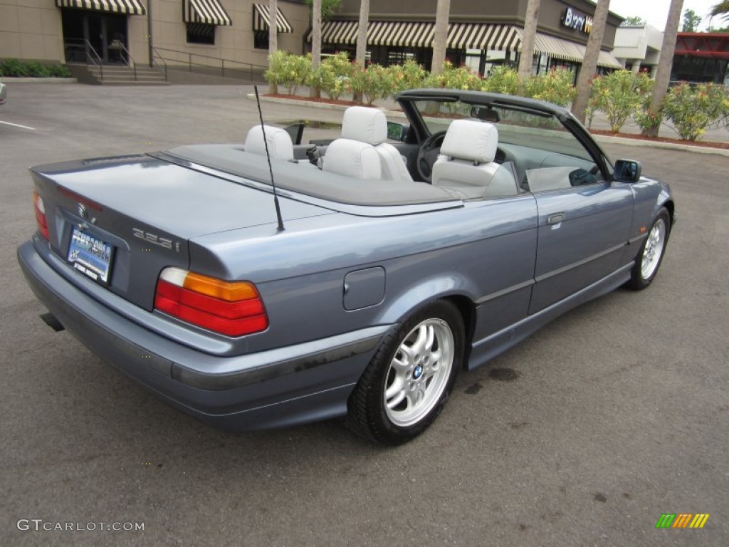 1999 3 Series 323i Convertible - Steel Blue Metallic / Grey photo #10