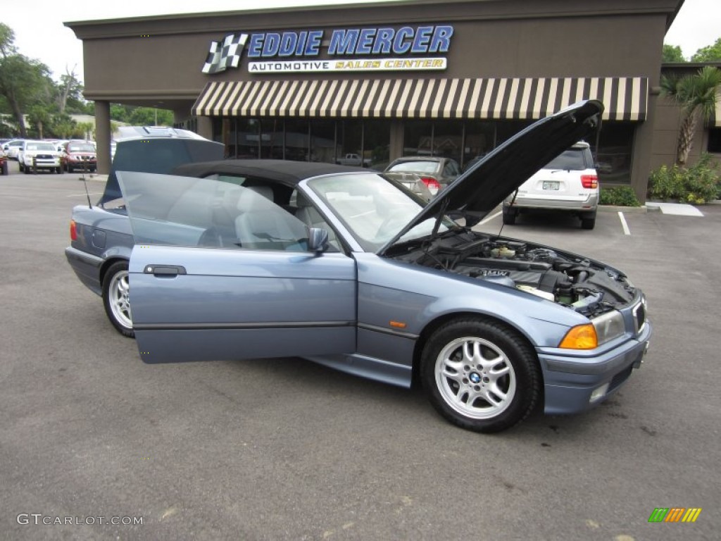 1999 3 Series 323i Convertible - Steel Blue Metallic / Grey photo #27