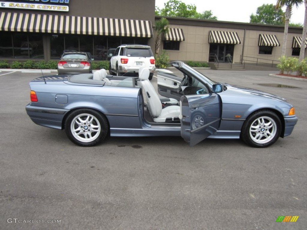 1999 3 Series 323i Convertible - Steel Blue Metallic / Grey photo #28