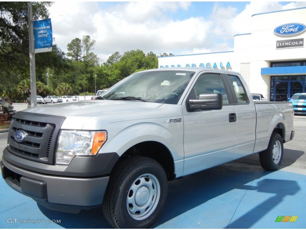 2012 F150 XL SuperCab - Ingot Silver Metallic / Steel Gray photo #1