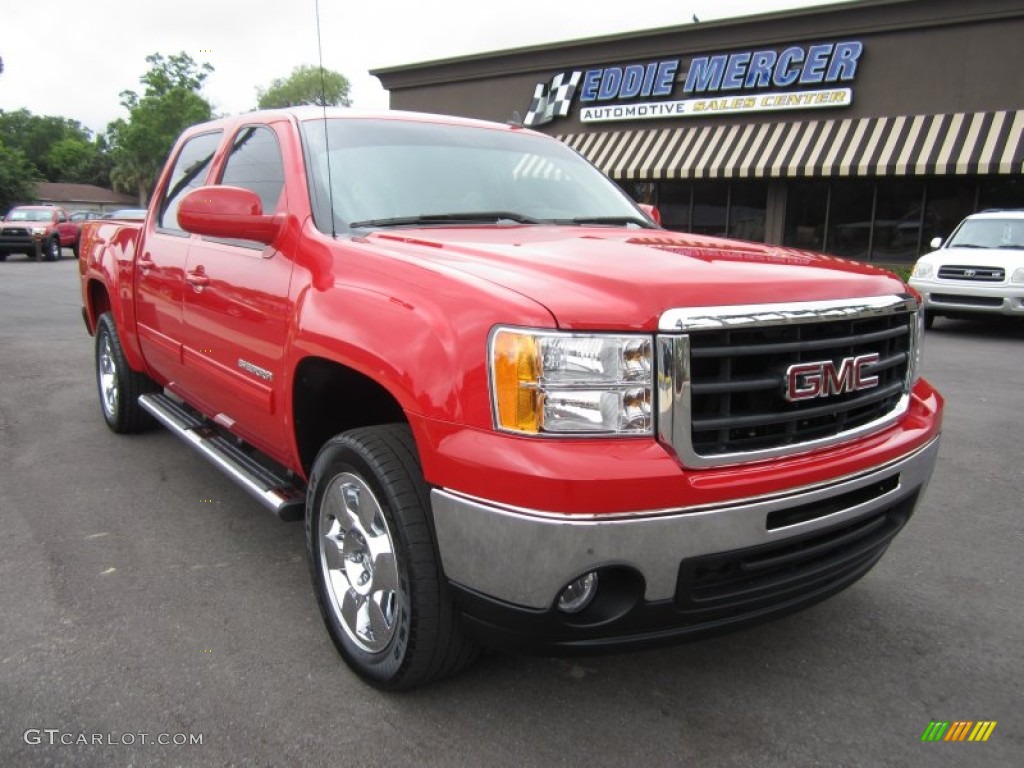 2010 Sierra 1500 SLE Crew Cab - Fire Red / Ebony photo #1