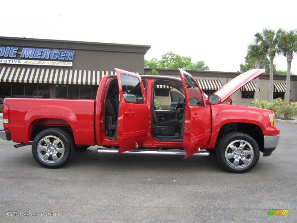 2010 Sierra 1500 SLE Crew Cab - Fire Red / Ebony photo #20