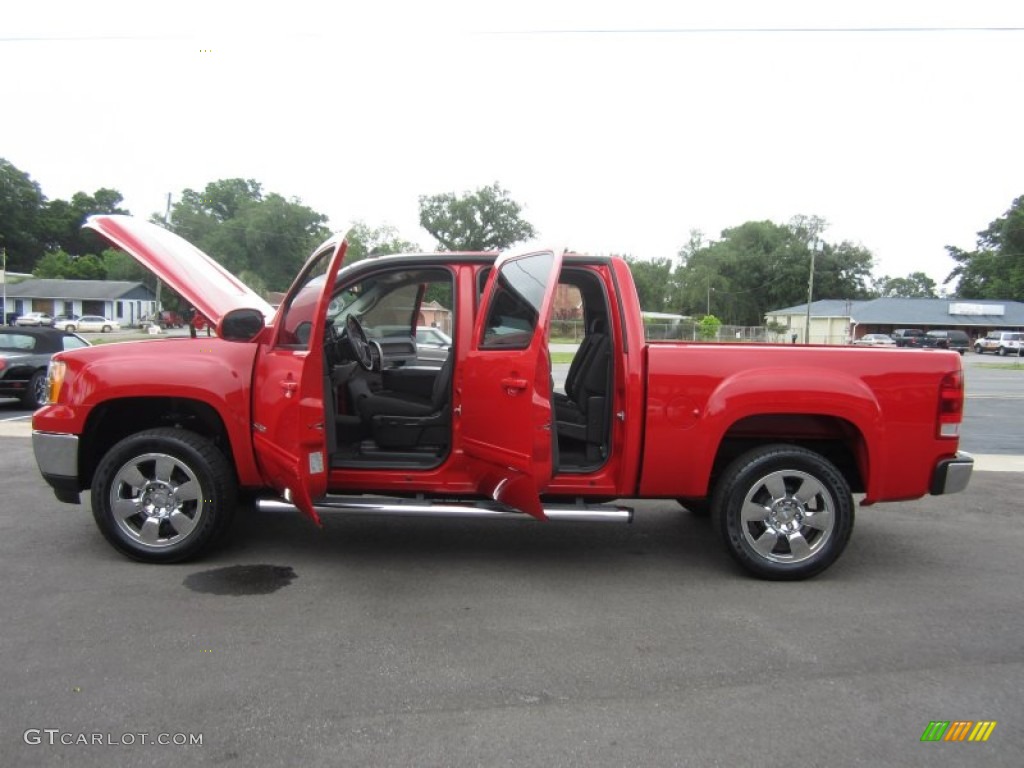 2010 Sierra 1500 SLE Crew Cab - Fire Red / Ebony photo #24