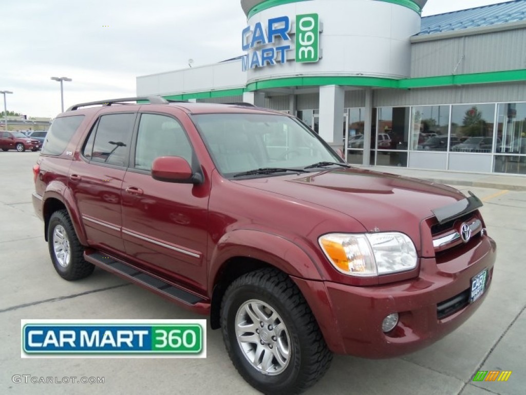 2006 Sequoia SR5 4WD - Salsa Red Pearl / Light Charcoal photo #1