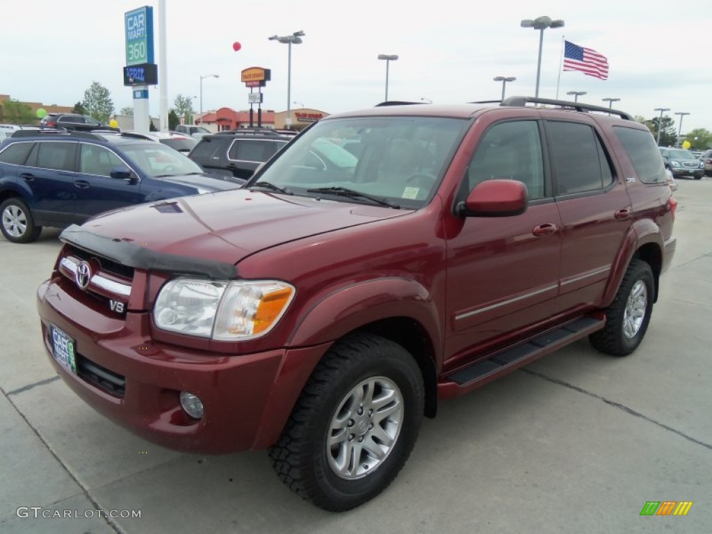 2006 Sequoia SR5 4WD - Salsa Red Pearl / Light Charcoal photo #5