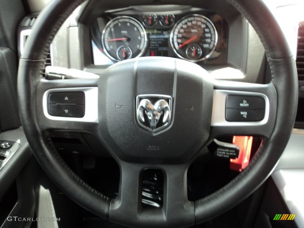 2010 Ram 1500 Laramie Crew Cab - Brilliant Black Crystal Pearl / Dark Slate Gray photo #29