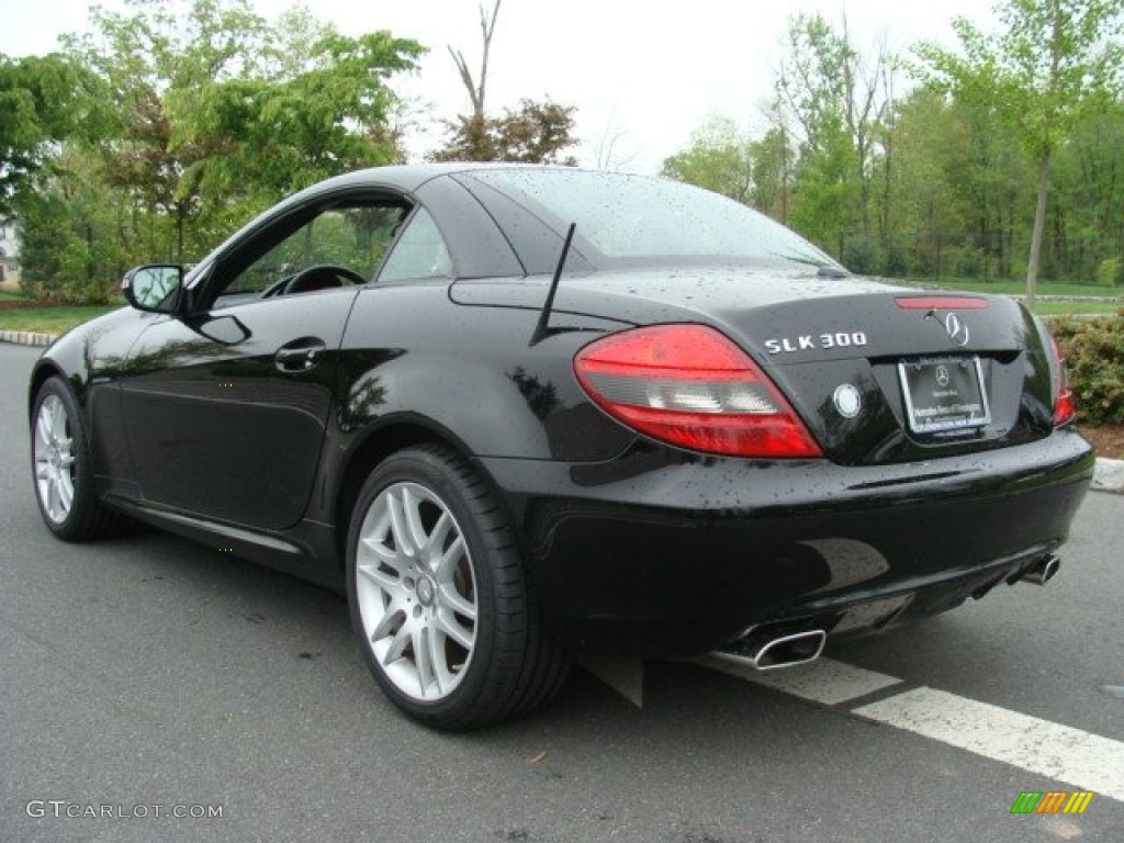 Black 2009 Mercedes-Benz SLK 300 Roadster Exterior Photo #64679657