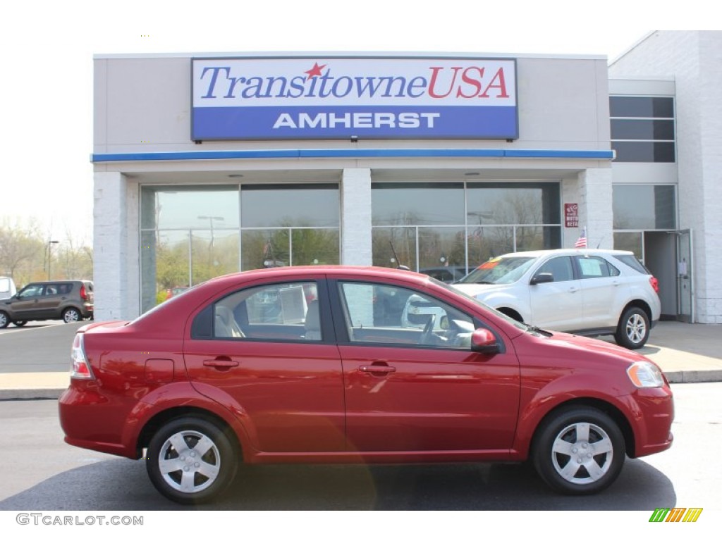 2010 Aveo LT Sedan - Victory Red / Neutral photo #5
