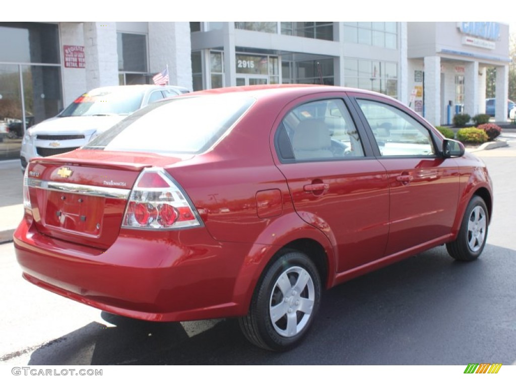 2010 Aveo LT Sedan - Victory Red / Neutral photo #16