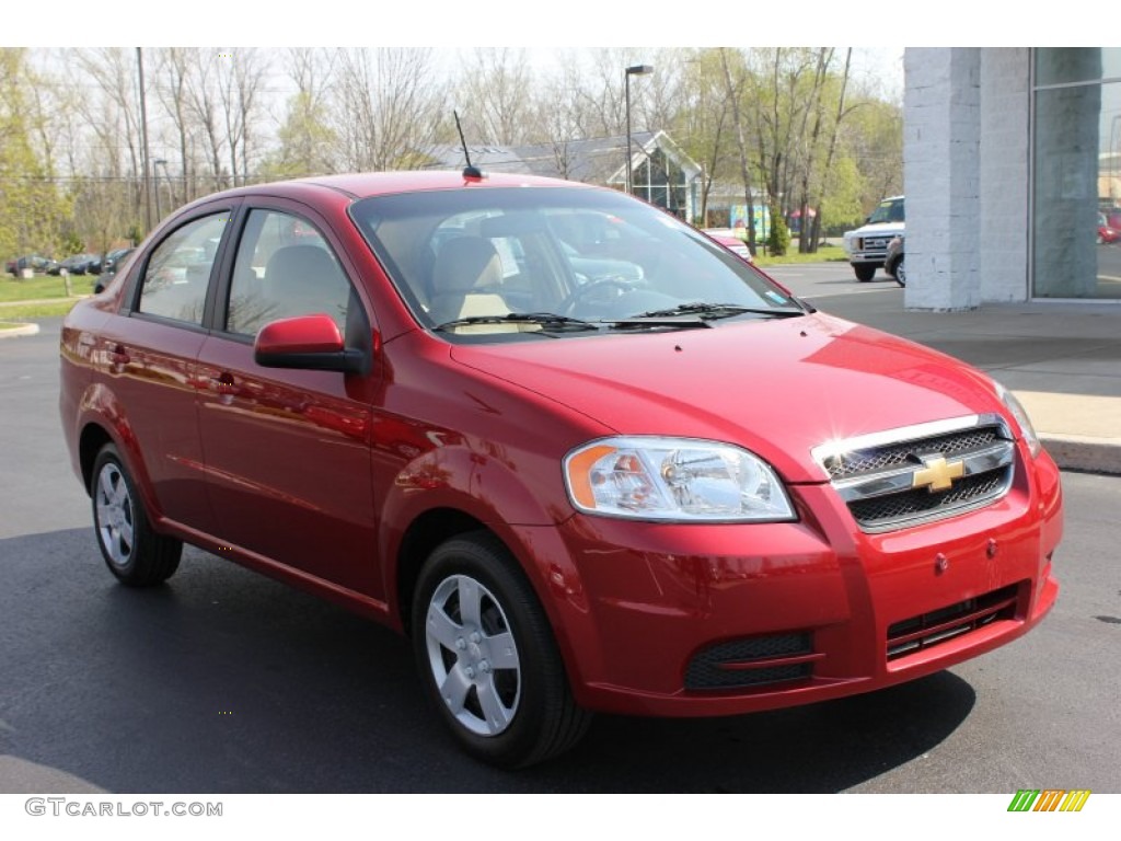 2010 Aveo LT Sedan - Victory Red / Neutral photo #21