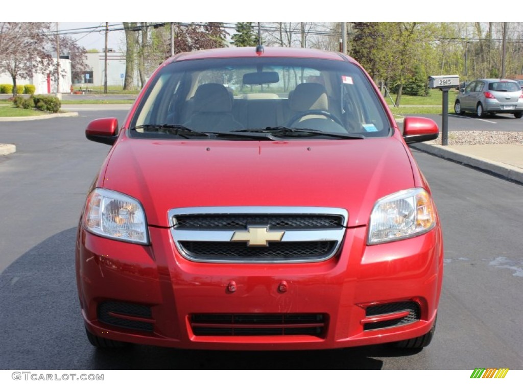 2010 Aveo LT Sedan - Victory Red / Neutral photo #22