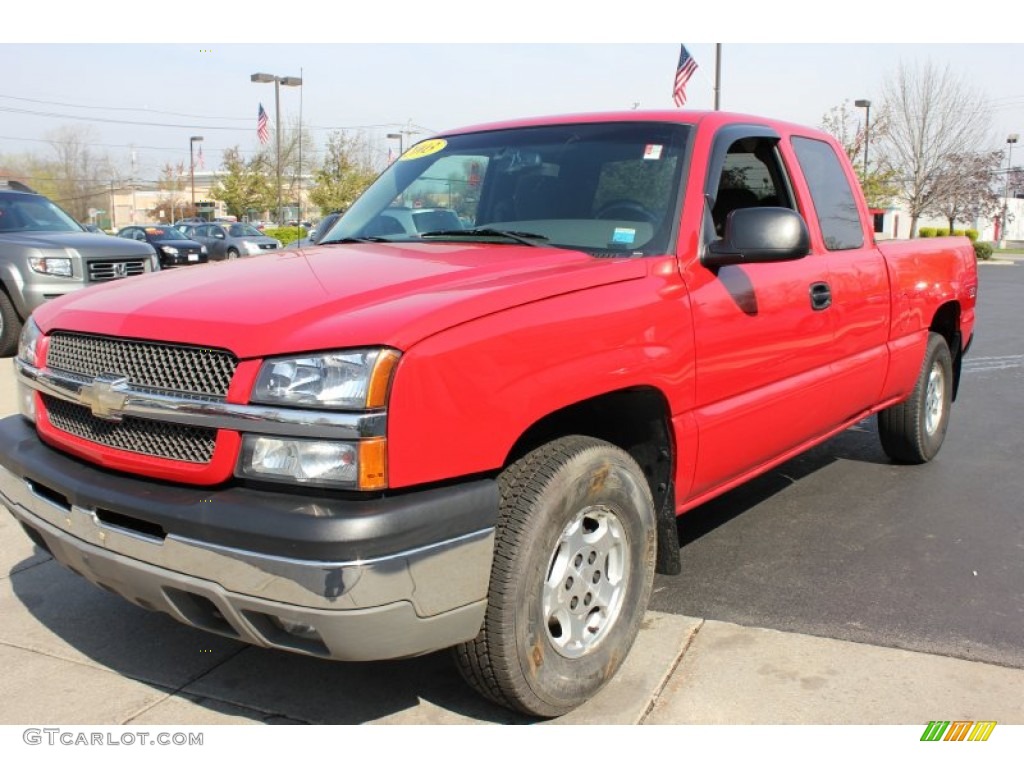 2003 Silverado 1500 Z71 Extended Cab 4x4 - Victory Red / Dark Charcoal photo #1