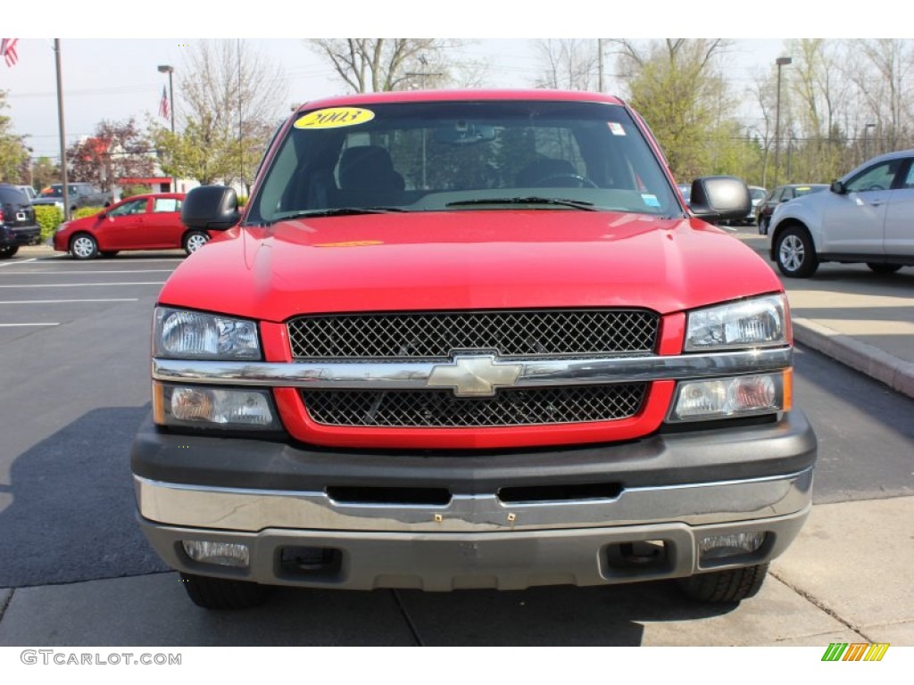 2003 Silverado 1500 Z71 Extended Cab 4x4 - Victory Red / Dark Charcoal photo #15