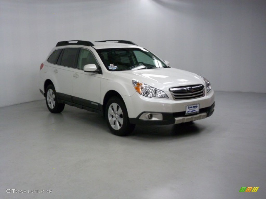 2011 Outback 2.5i Limited Wagon - Satin White Pearl / Off Black photo #1
