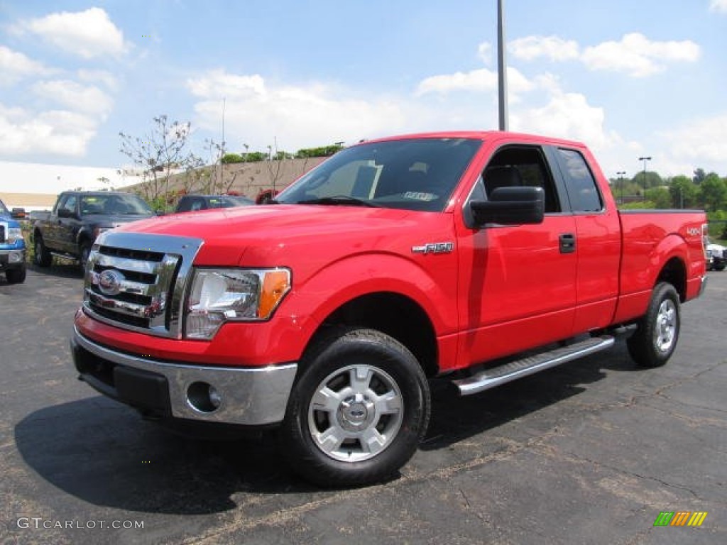 Race Red 2011 Ford F150 XLT SuperCab 4x4 Exterior Photo #64682954