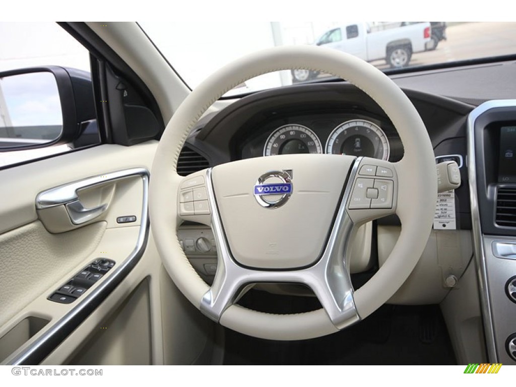 2012 Volvo XC60 3.2 AWD Sandstone Steering Wheel Photo #64684691