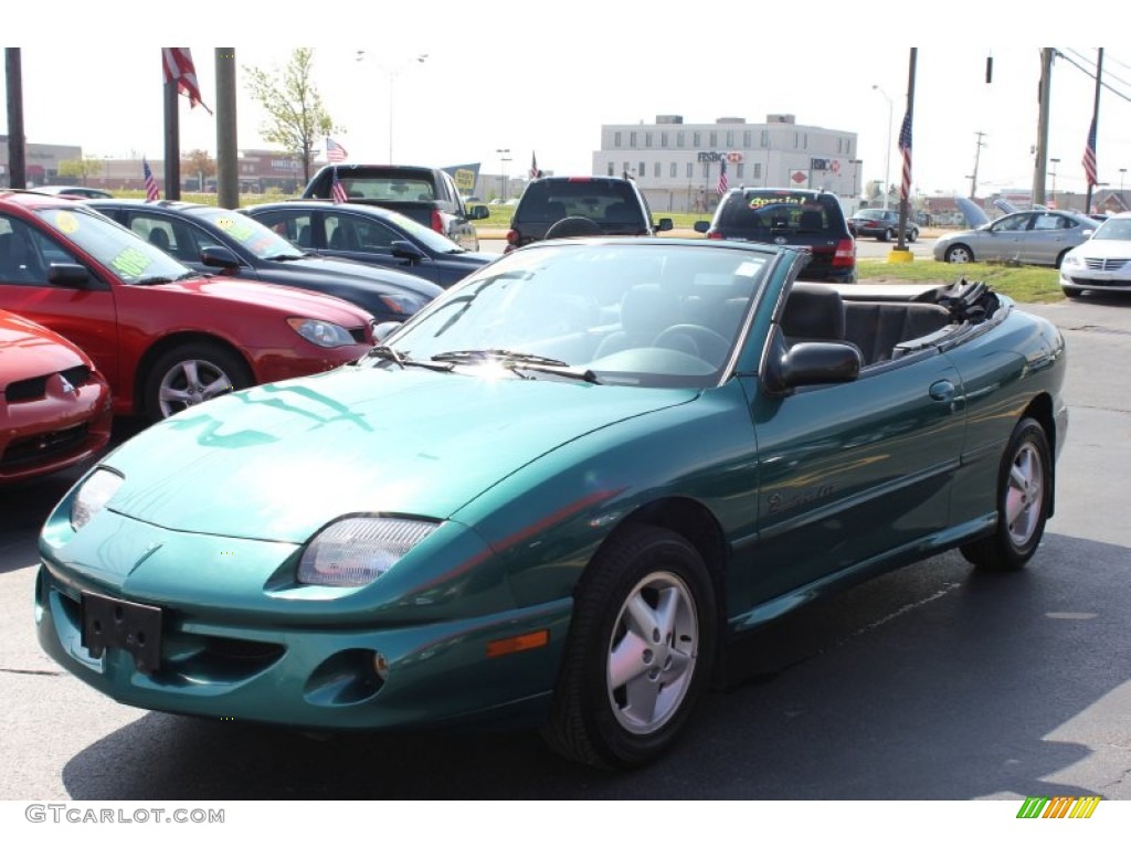 1999 Sunfire GT Convertible - Medium Green Blue Metallic / Graphite photo #1