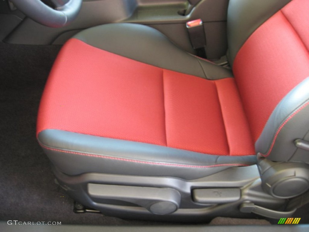 Black Leather/Red Cloth Interior 2012 Hyundai Genesis Coupe 3.8 R-Spec Photo #64687658