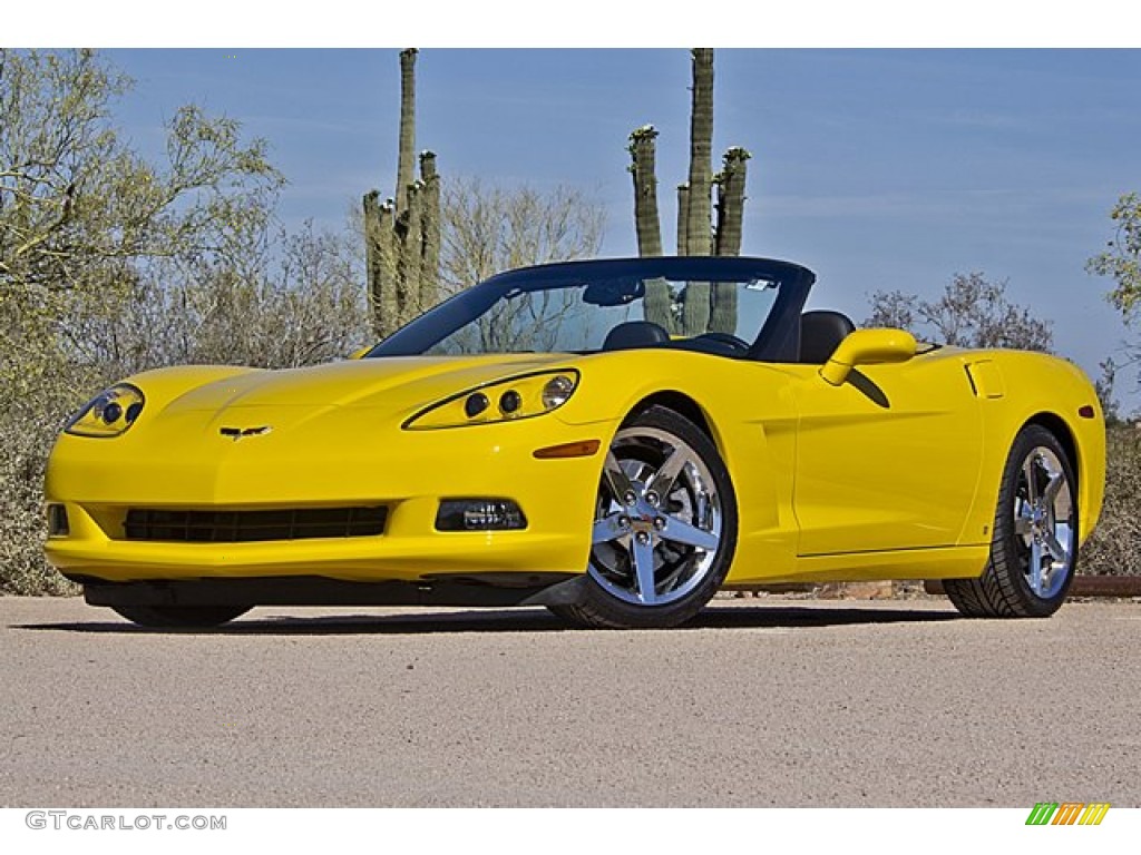 2007 Corvette Convertible - Velocity Yellow / Ebony photo #1