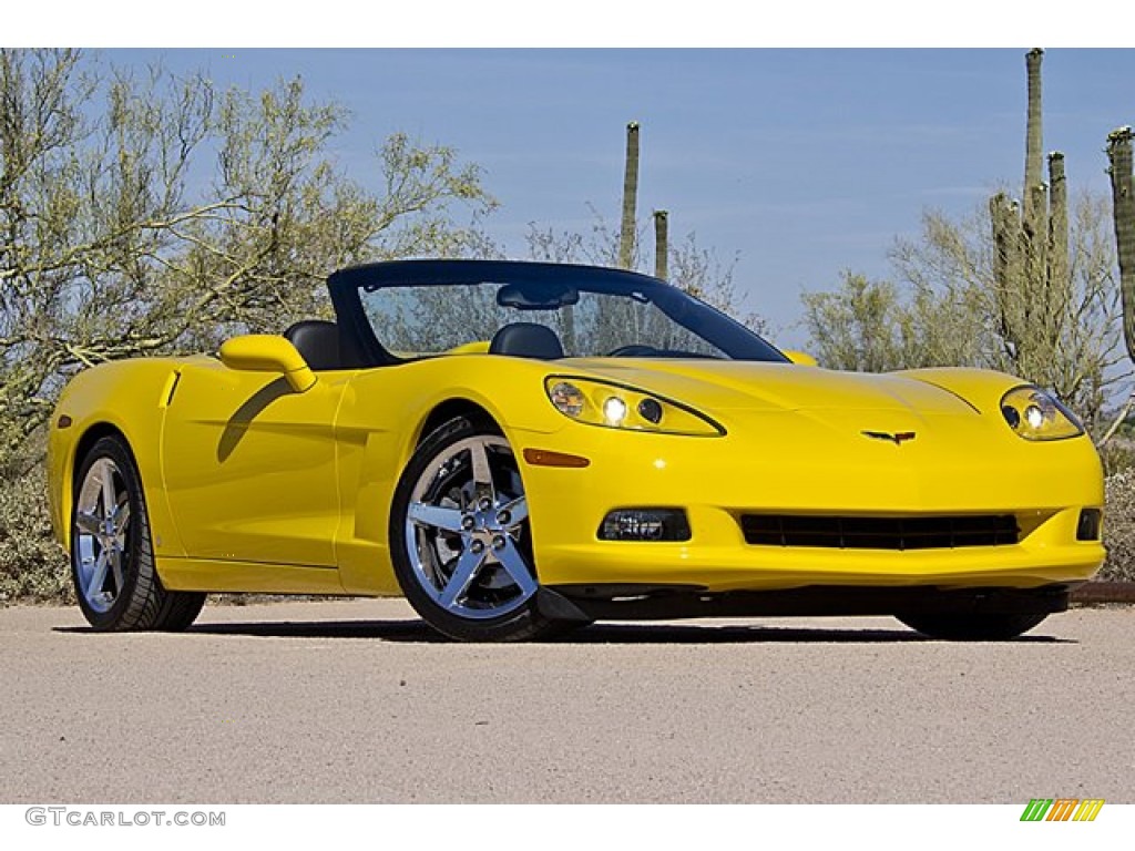 Velocity Yellow 2007 Chevrolet Corvette Convertible Exterior Photo #64688624