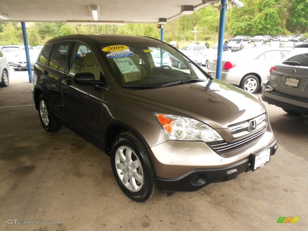 2009 CR-V EX 4WD - Borrego Beige Metallic / Ivory photo #1