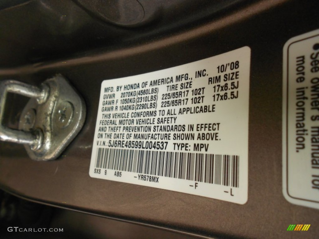 2009 CR-V EX 4WD - Borrego Beige Metallic / Ivory photo #18