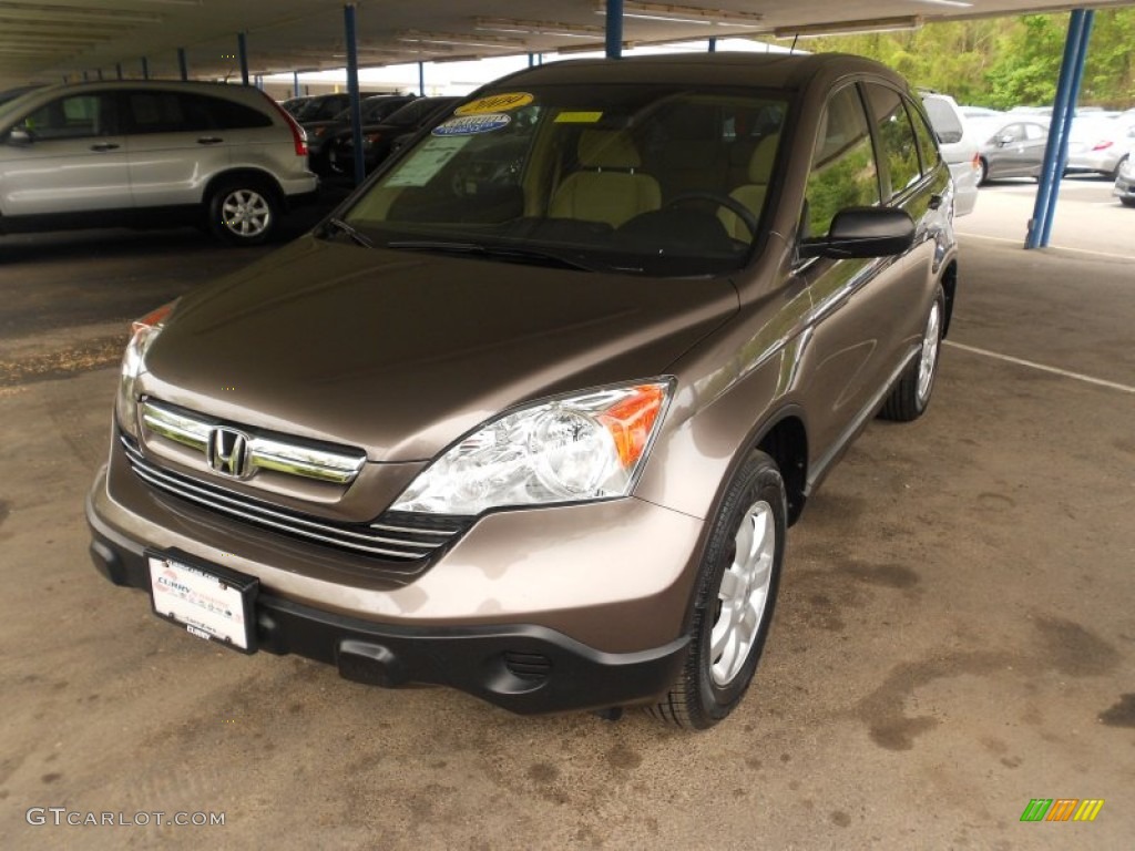 2009 CR-V EX 4WD - Borrego Beige Metallic / Ivory photo #28